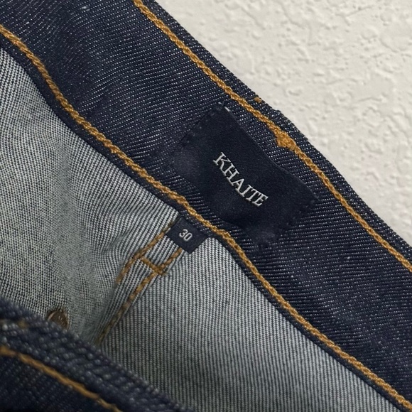 KHAITE The Raquel Sailor Cropped Kick Flare Jeans Raw Dark Wash Size 30 NEW - Picture 11 of 12